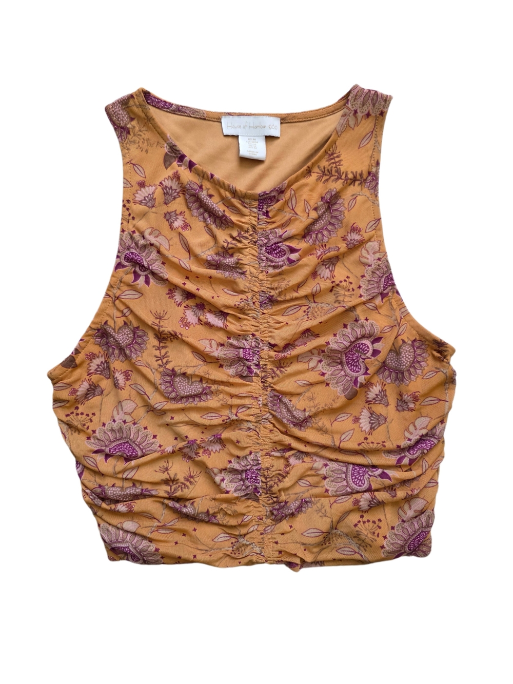 House Of Harlow 1960 Ruched Tank Crop Top Womens Size Medium
